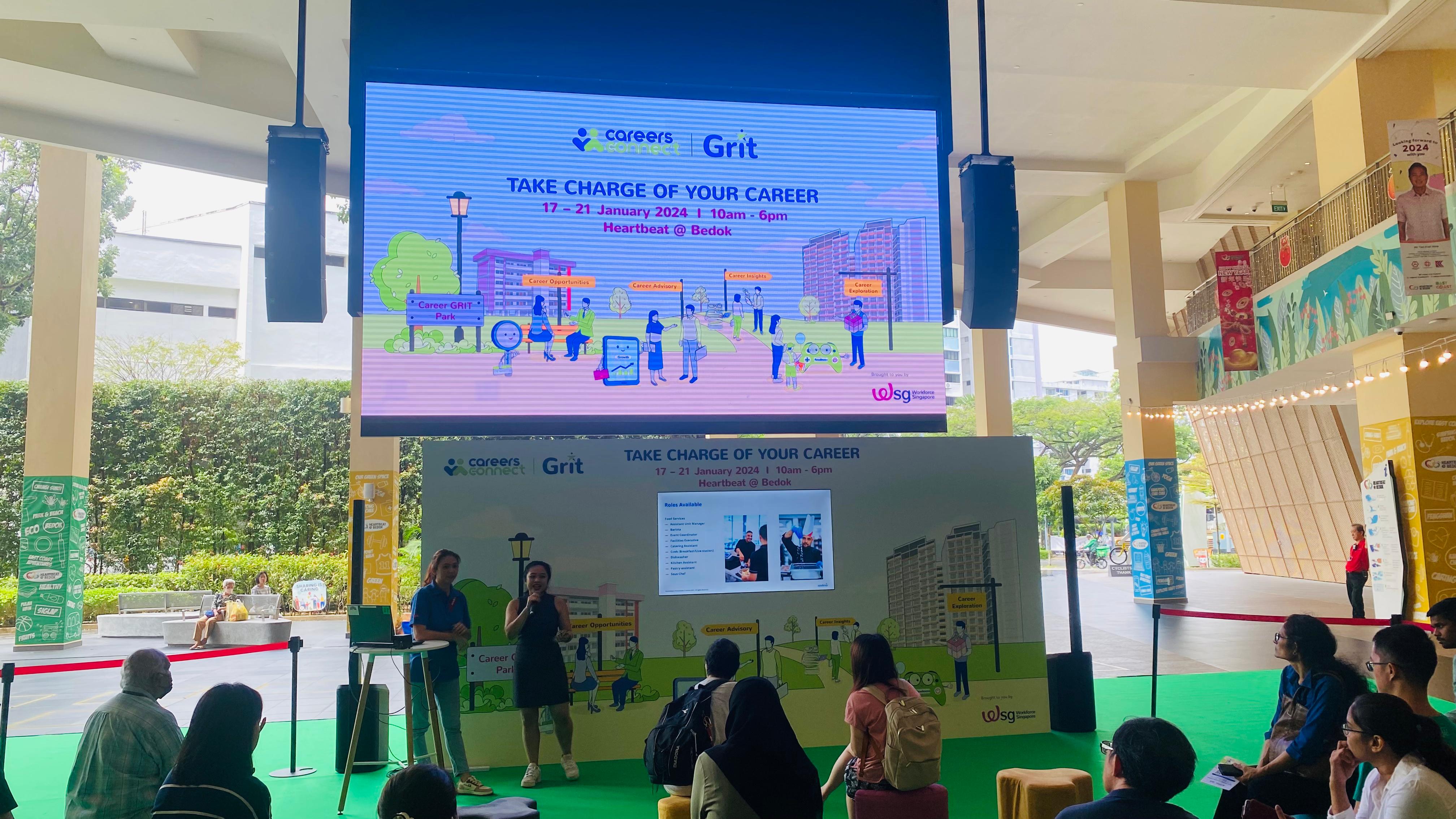 Workforce Singapore government event with professional stage AV and lighting production